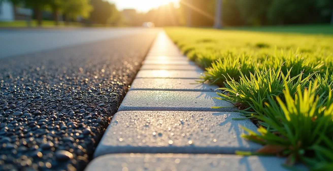 Vue comparative de trois types de revêtements d'entrée avec effet thermique visible par imagerie thermique