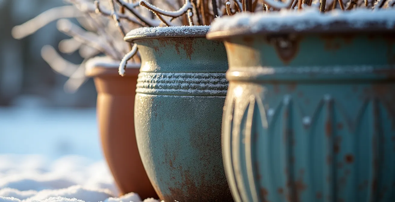 Collection de pots en fibre de verre et polyéthylène adaptés au climat québécois