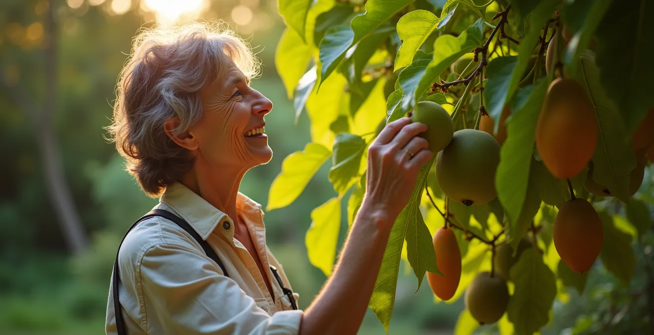 Jardin expérimental montrant des plantes du sud adaptées au nouveau climat québécois